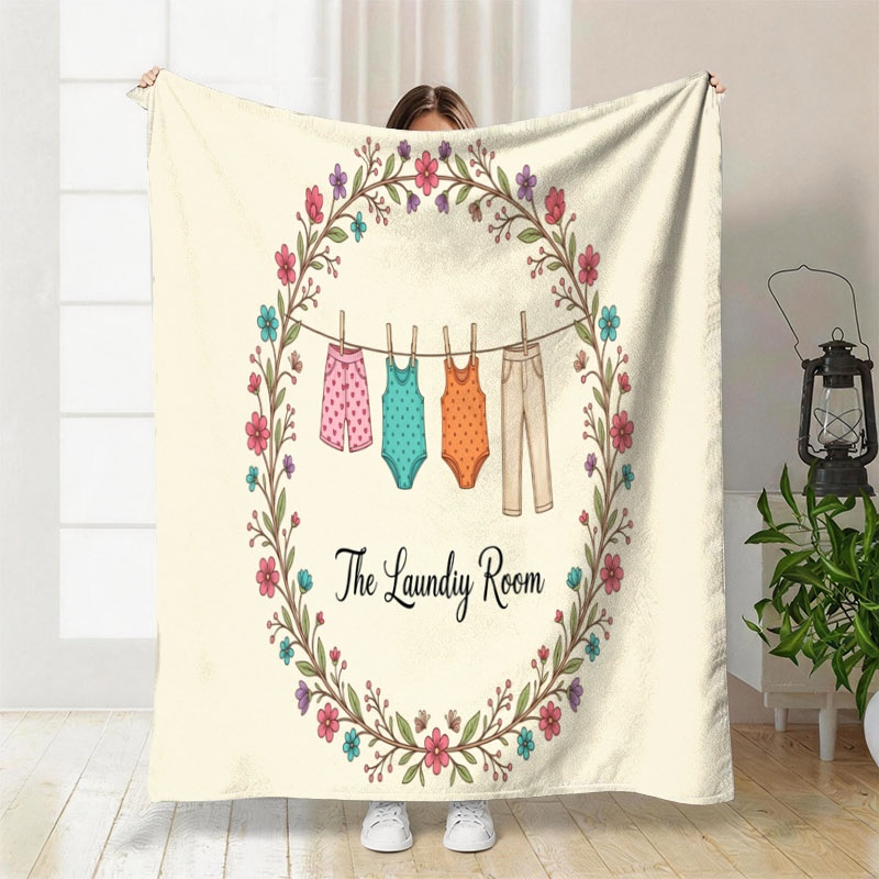 Baby Nursery Keepsake - Selimut Ruang Cuci Motif Bunga Boho,