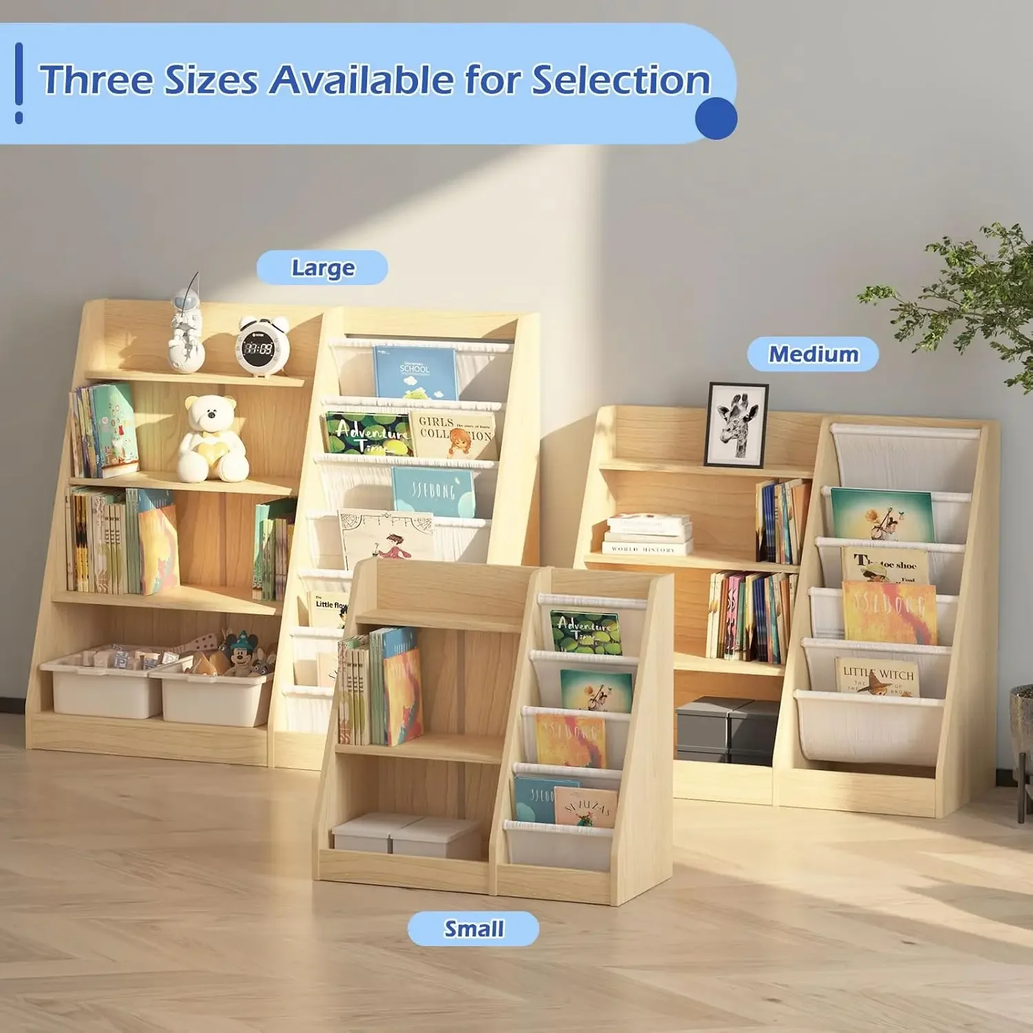 Baby Nursery Bookcase - Rak Buku Anak 4 Tingkat, Rak