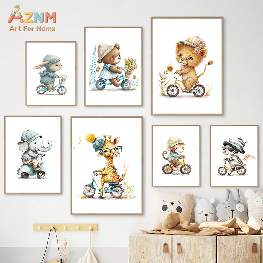 Baby Nursery Elephant - AZNM Cat Air Lucu Hewan Safari