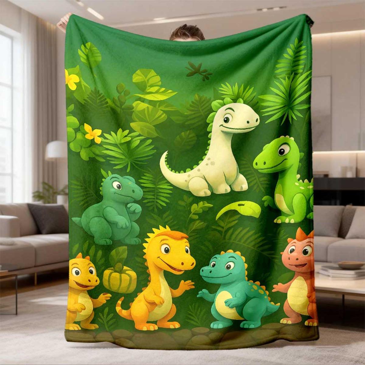Baby Nursery Themes Girl - Selimut Lembut Bertema Dinosaurus dan Hutan
