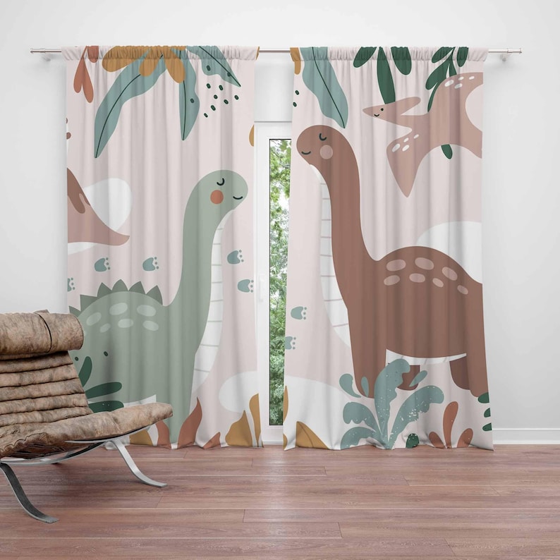 Baby Nursery Blackout Curtains - Tirai Kamar Bayi Dinosaurus Tirai Kamar