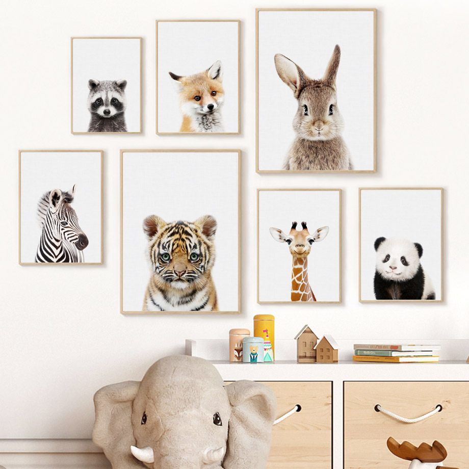 Baby Nursery Elephant - Bayi Hewan poster kamar anak singa