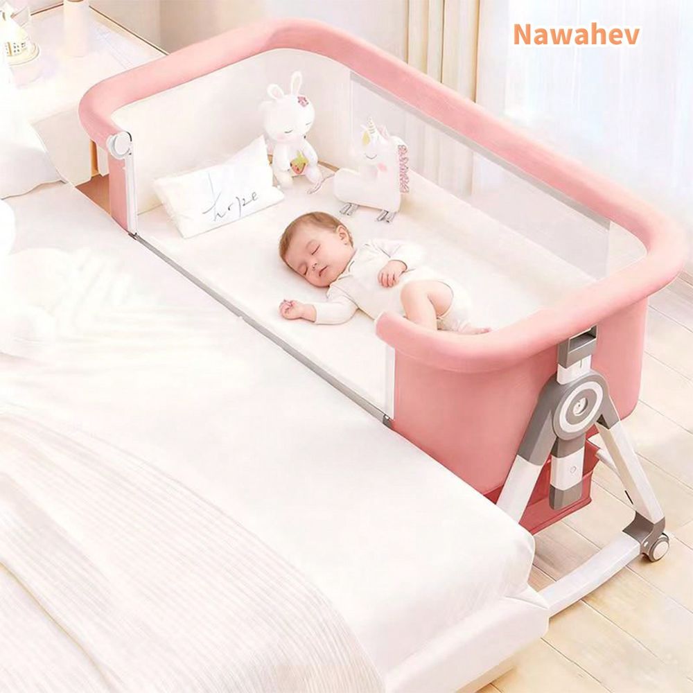 Bassinet Bedside Sleeper - Tempat Tidur Bayi 4-in-1, Dapat Disesuaikan