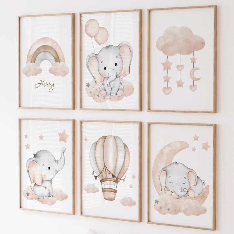 Baby Nursery Elephant - Balon gajah lucu balon panas bulan