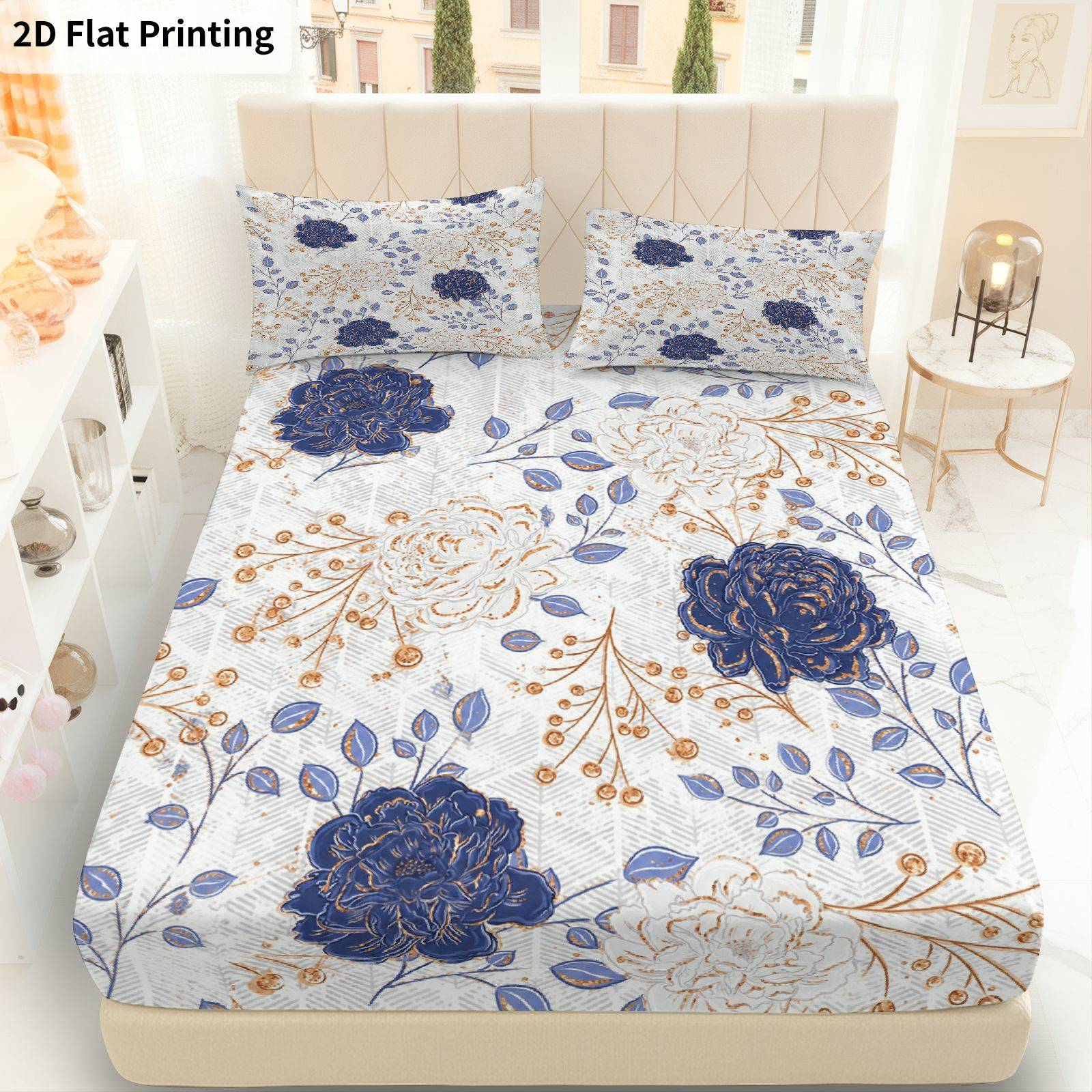 Baby Nursery Bedding - Set Sprei Tiga Bagian Motif Bunga