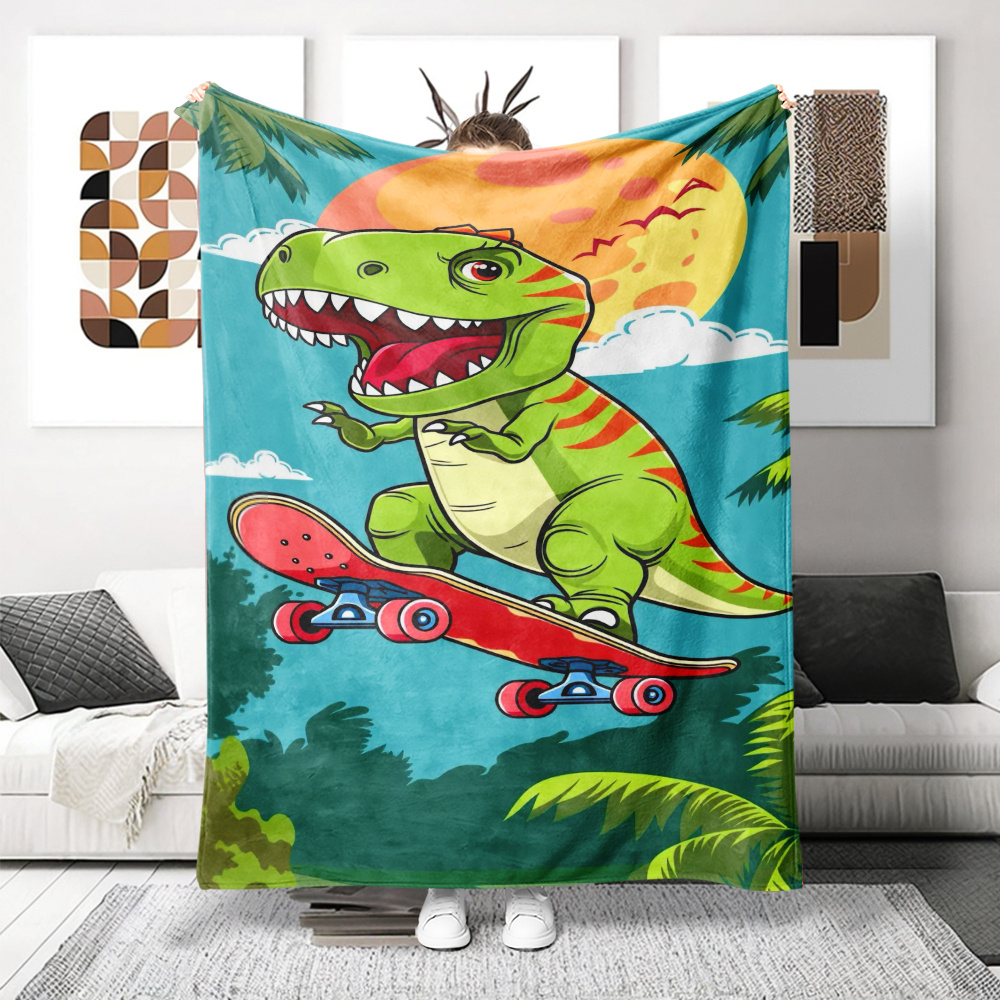 Baby Nursery Themes Girl - Selimut Lempar Motif Dinosaurus Lucu untuk