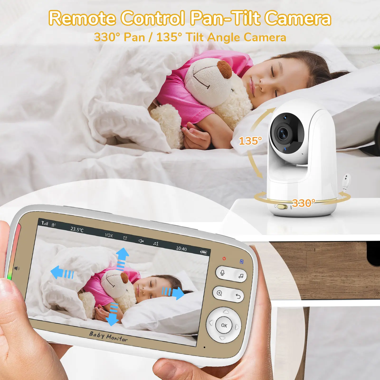 VB803 PRO Monitor Bayi dengan  - Baby Monitor Split Screen ulasan dan harga