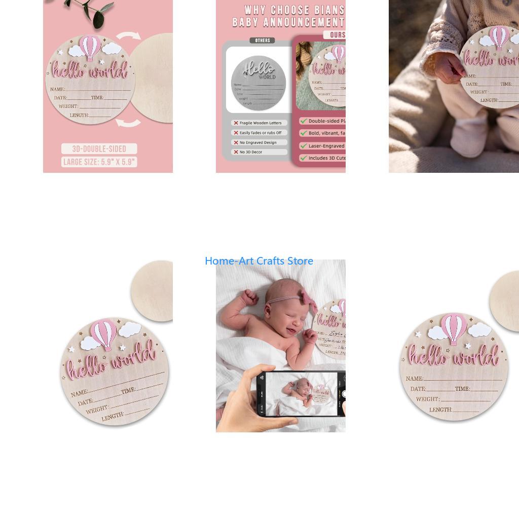 Y3NA Plakat Nama Bayi Kayu Tan - Baby Nursery Keepsake ulasan dan harga