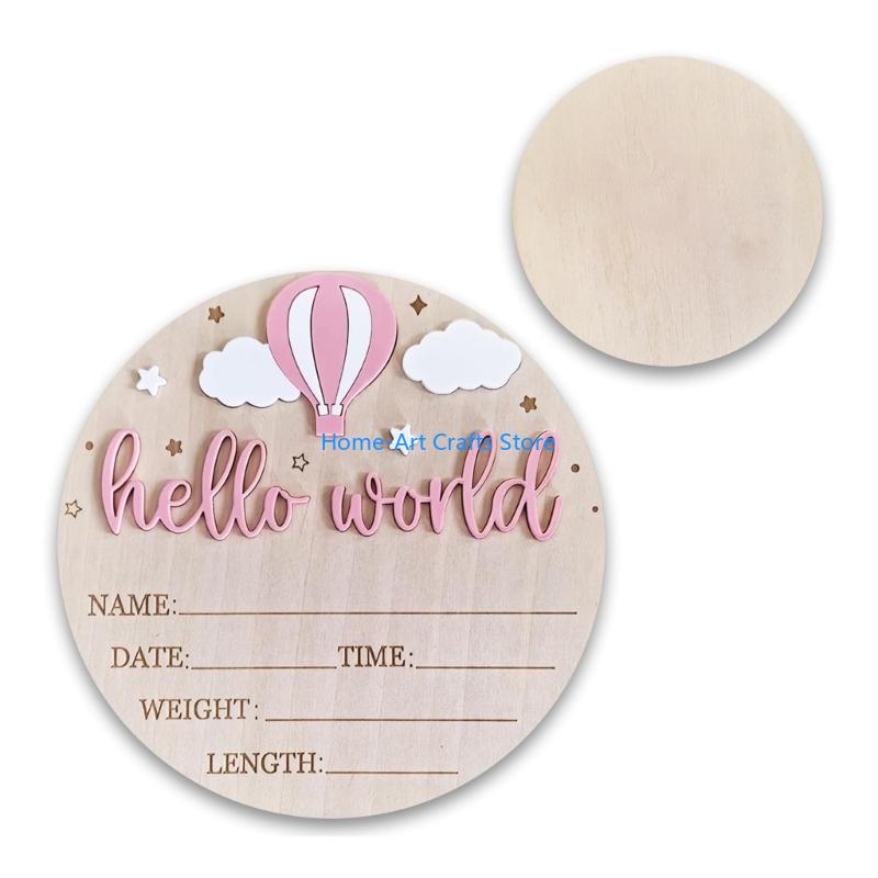 Y3NA Plakat Nama Bayi Kayu Tan - Baby Nursery Keepsake ulasan dan harga