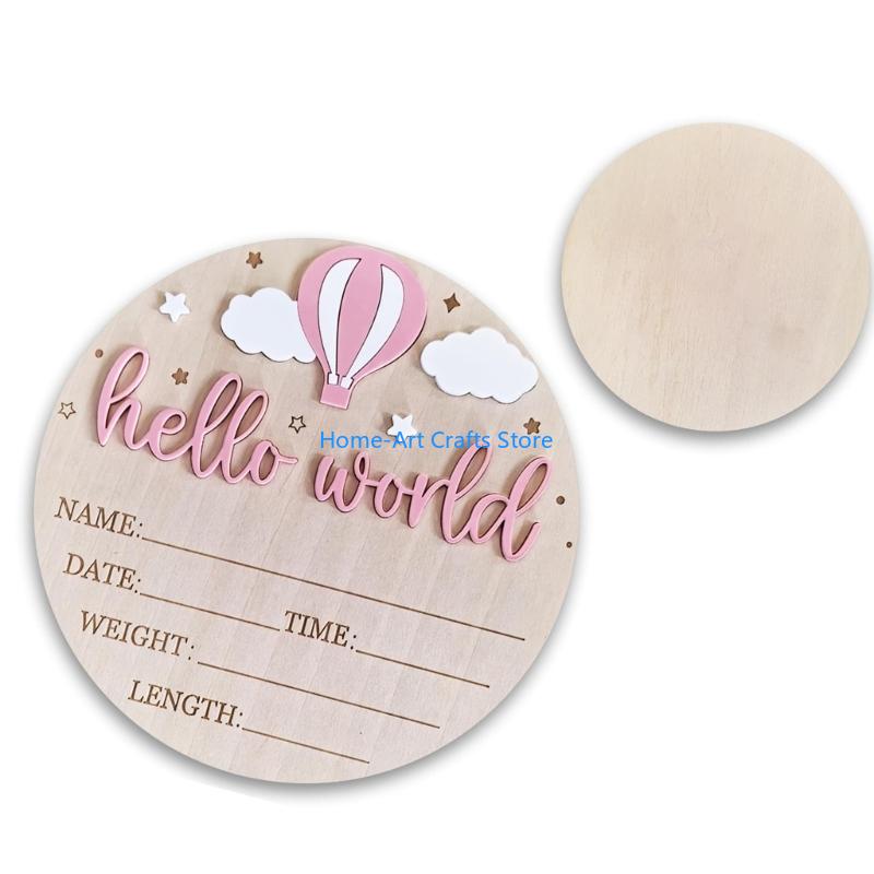 Y3NA Plakat Nama Bayi Kayu Tan - Baby Nursery Keepsake ulasan dan harga