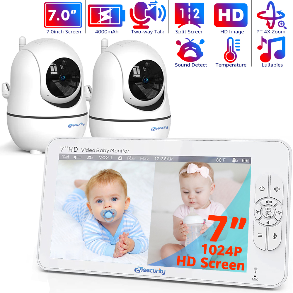 Monitor bayi Video 7.0 inci HD - Baby Monitor Split Screen ulasan dan harga