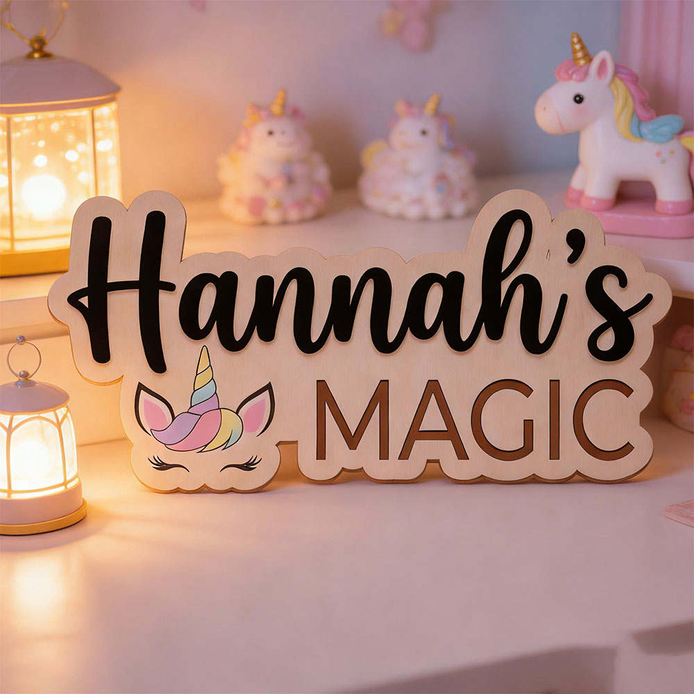 Papan Nama Pintu Ajaib Unicorn - Baby Nursery Themes Girl ulasan dan harga