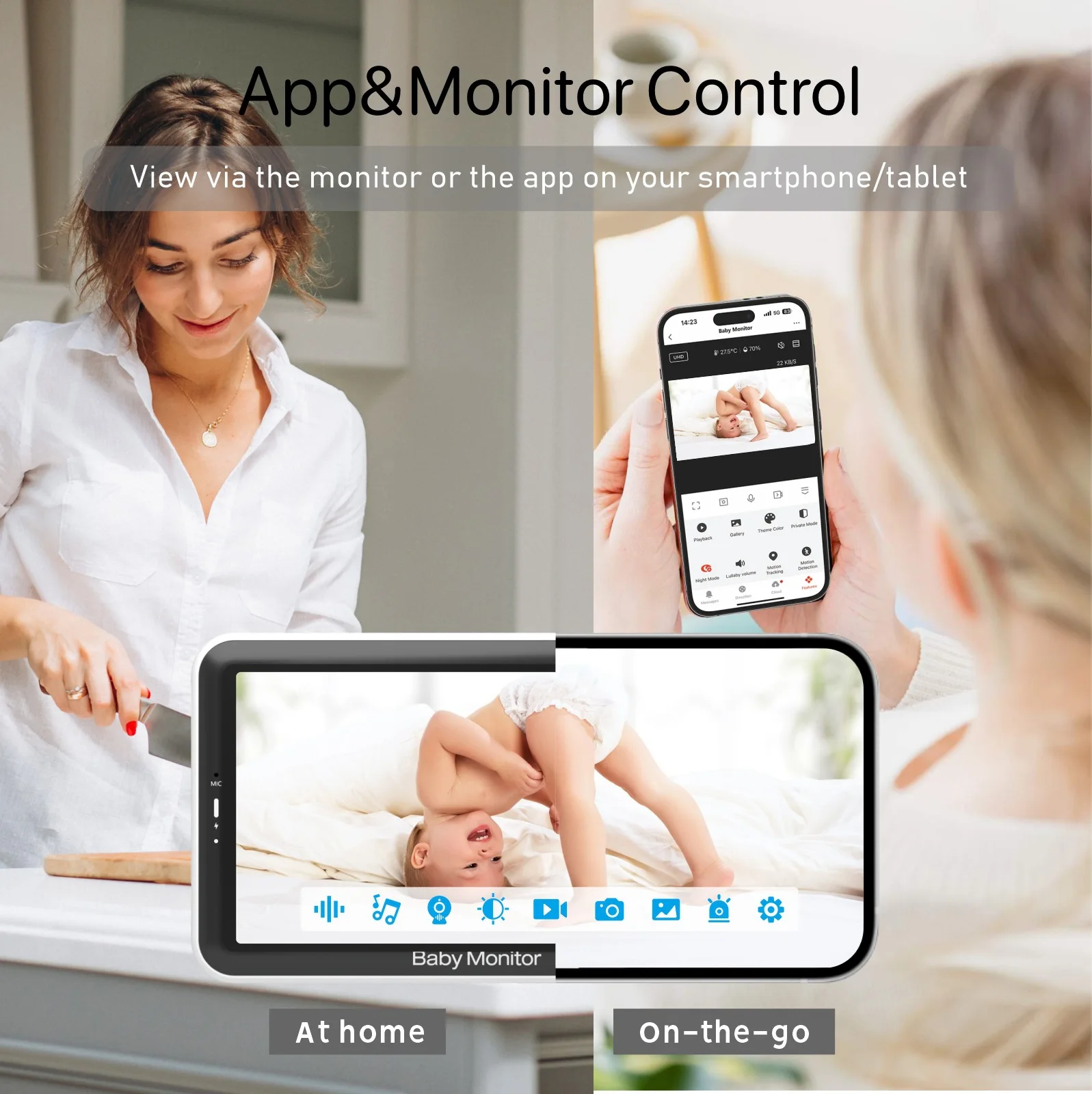 Monitor Bayi Video 5 Inci deng - Baby Monitor Split Screen ulasan dan harga