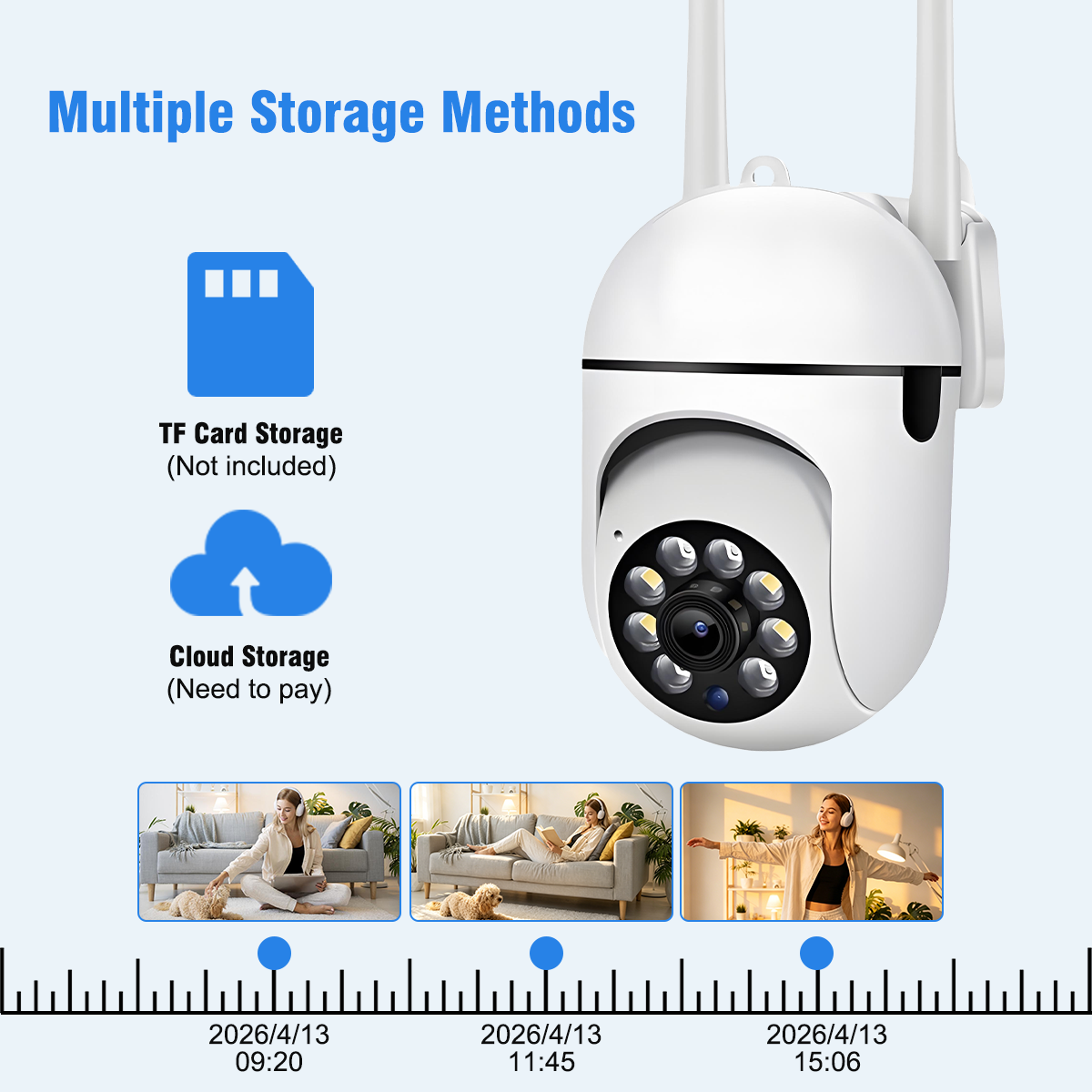 Kamera luar ruangan nirkabel 8 - Baby Monitor Split Screen ulasan dan harga