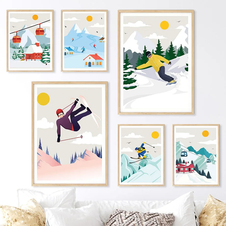 Seni Dinding Kanvas Gunung Ber - Baby Nursery Themes Girl ulasan dan harga