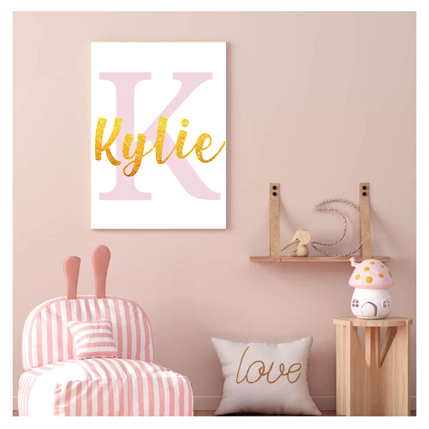 Cetakan Seni Dinding Poster Na - Baby Nursery Name Wall Art ulasan dan harga