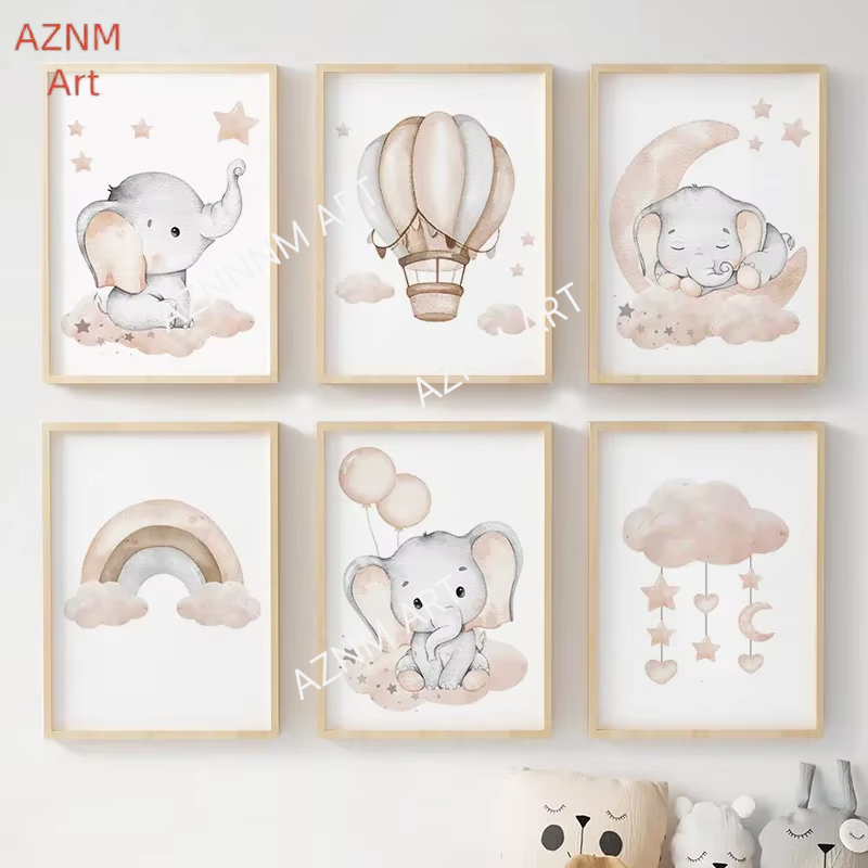Poster Bayi Anak-anak Ayunan A - Baby Nursery Elephant ulasan dan harga