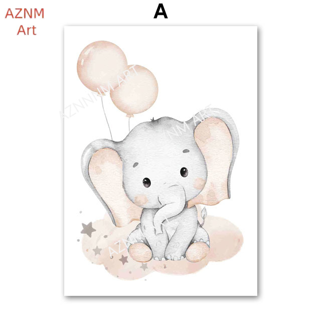 Poster Bayi Anak-anak Ayunan A - Baby Nursery Elephant ulasan dan harga