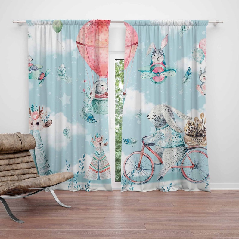 Tirai Kamar Bayi Kelinci Kecil - Baby Nursery Blackout Curtains ulasan dan harga