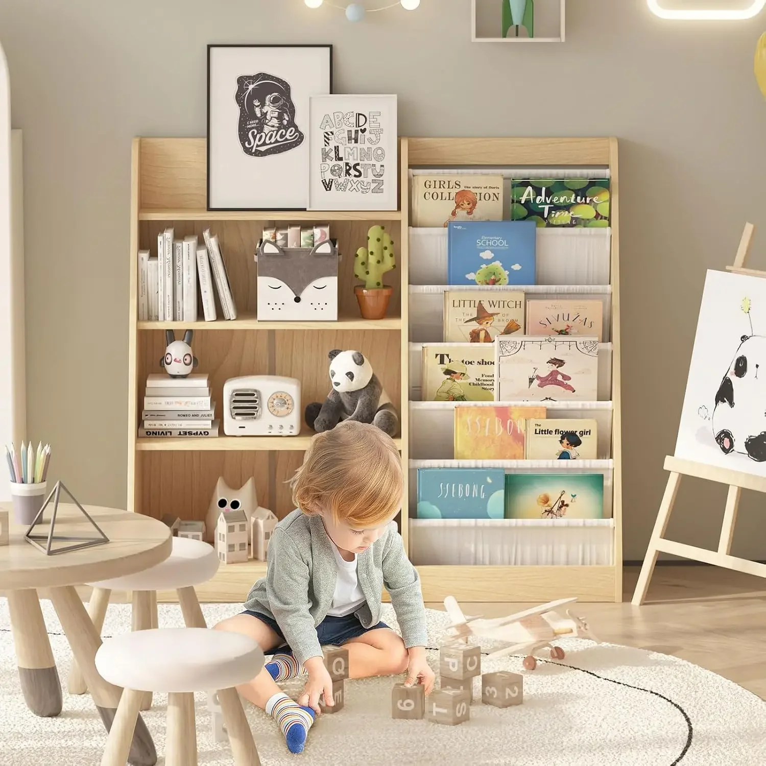 Rak Buku Anak 4 Tingkat, Rak B - Baby Nursery Bookcase ulasan dan harga