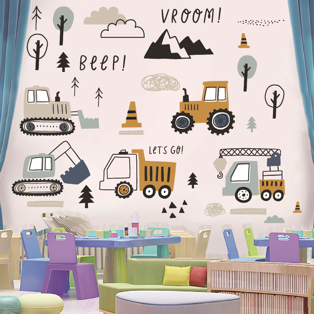 Stiker Dinding Mobil Rekayasa  - Baby Nursery Wallpaper ulasan dan harga