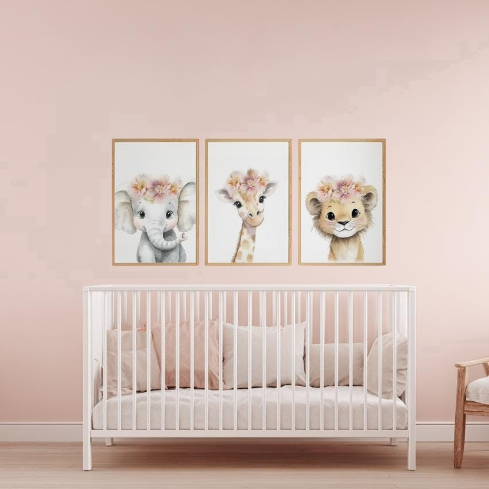 Set Seni Dinding Kamar Bayi Pe - Baby Nursery Elephant ulasan dan harga