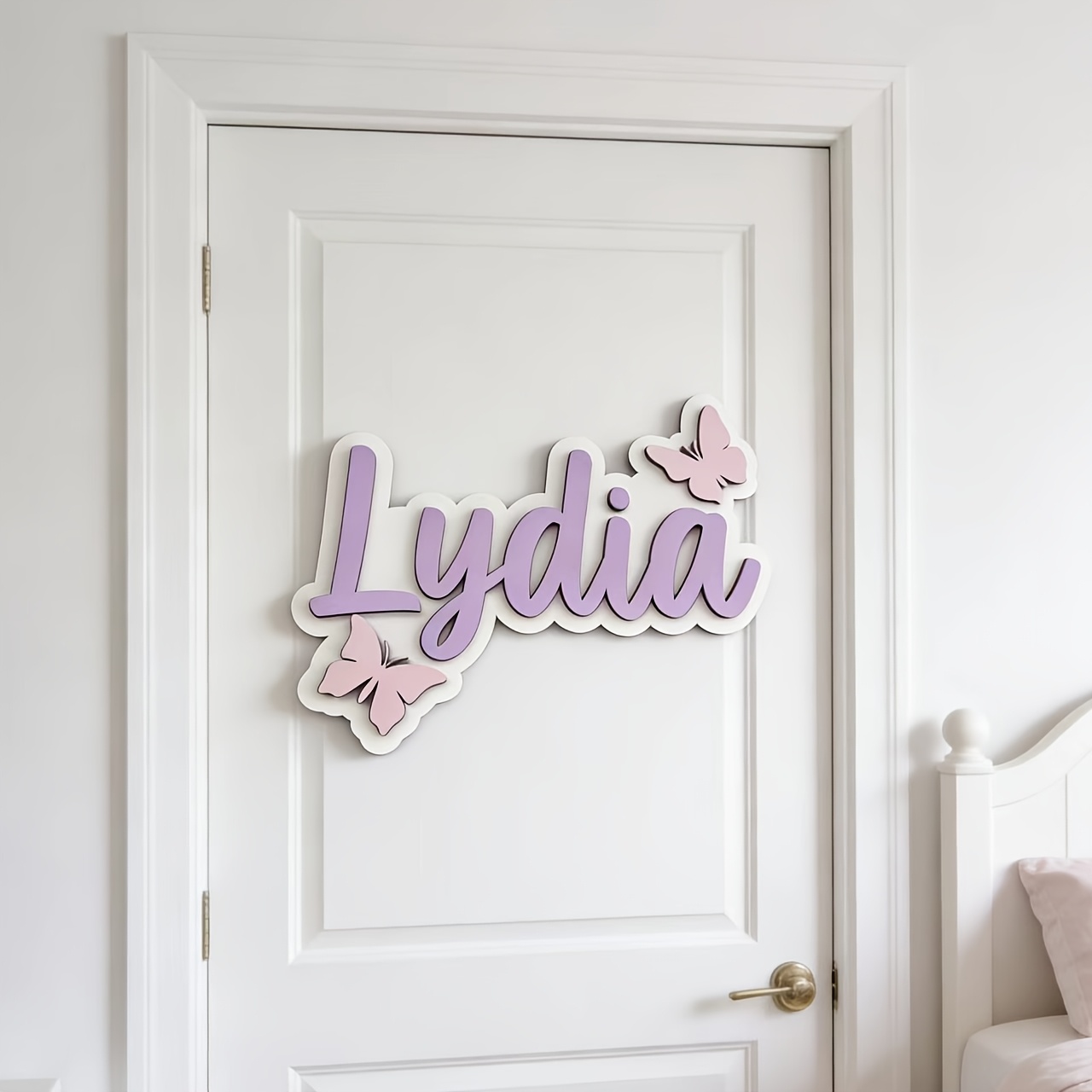 Tanda Kamar Nama Kupu-kupu Bir - Baby Nursery Letters ulasan dan harga