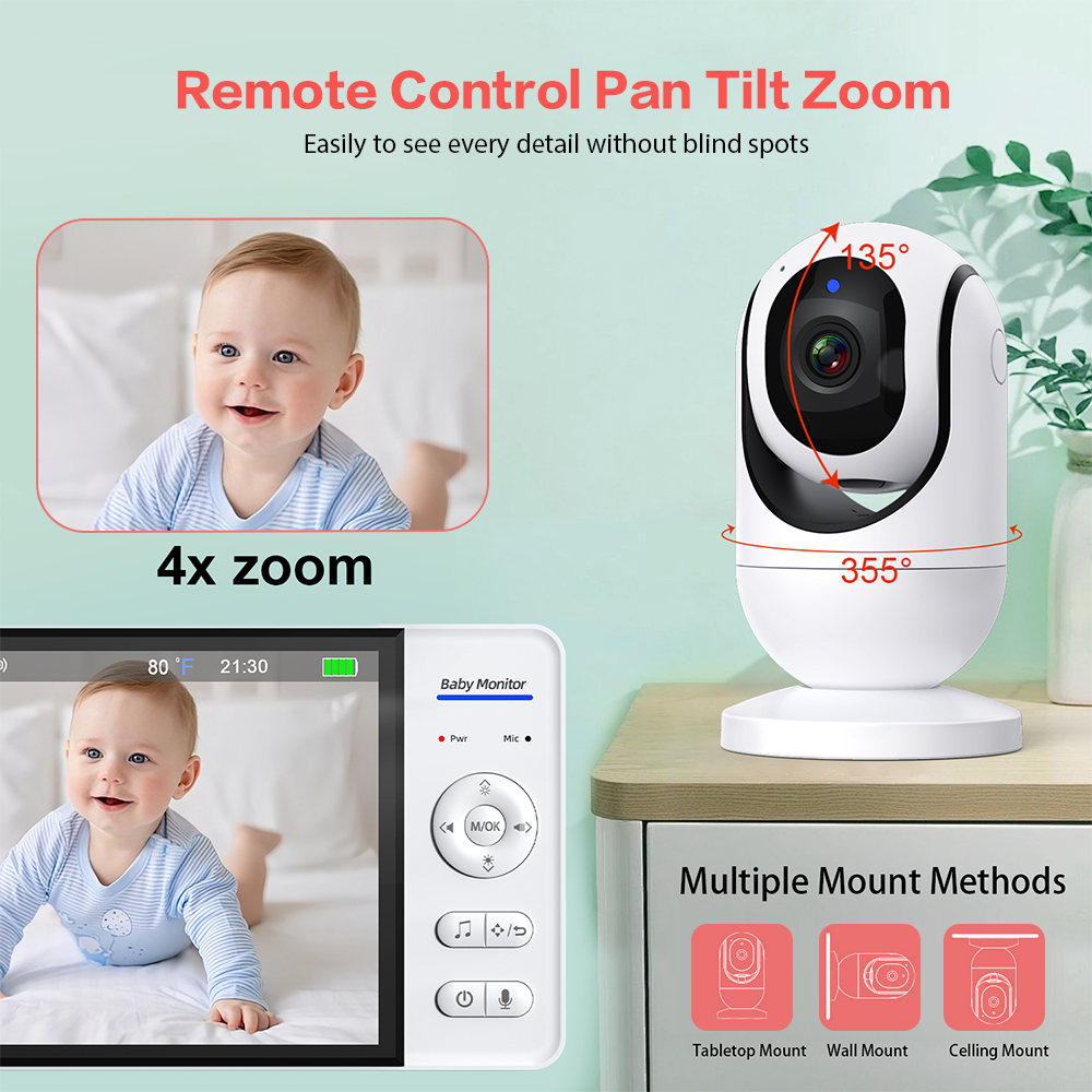Video Monitor Bayi 7 ''1080P H - Baby Monitor Split Screen ulasan dan harga