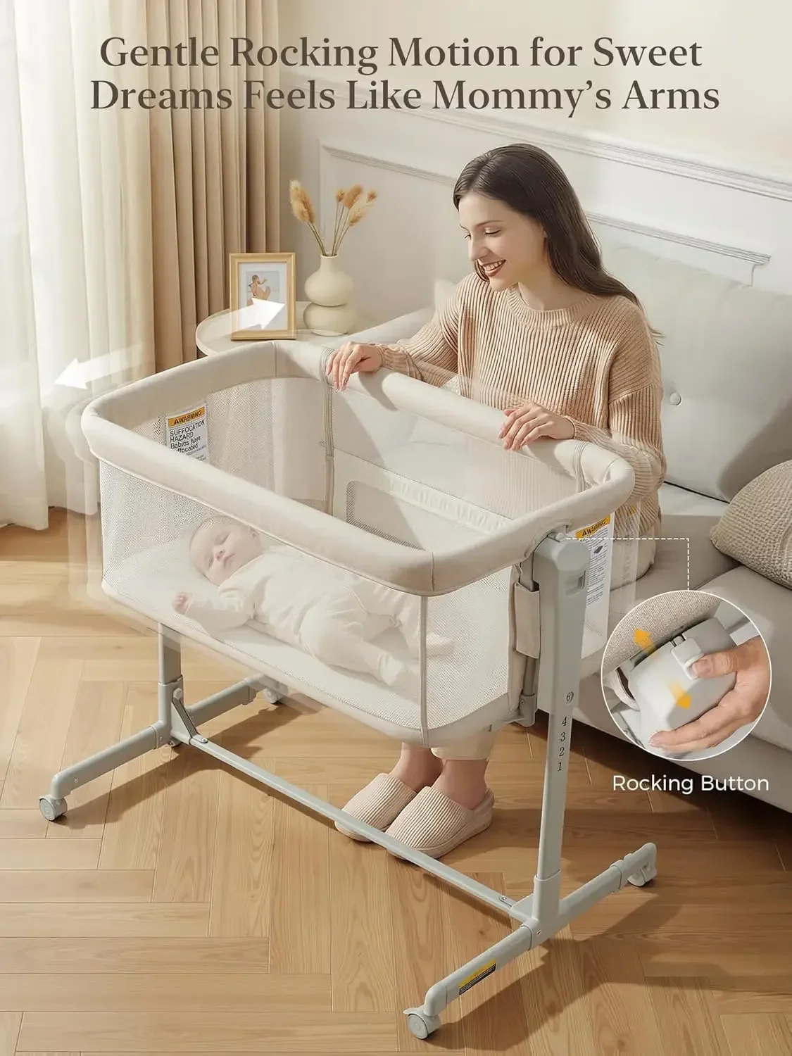Tempat Tidur Bayi 3 in 1, Temp - Bassinet Bedside Sleeper ulasan dan harga