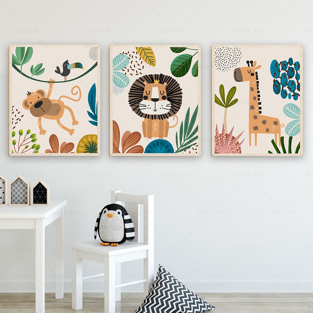 Boho Monyet Singa Jerapah Buru - Baby Nursery Elephant ulasan dan harga