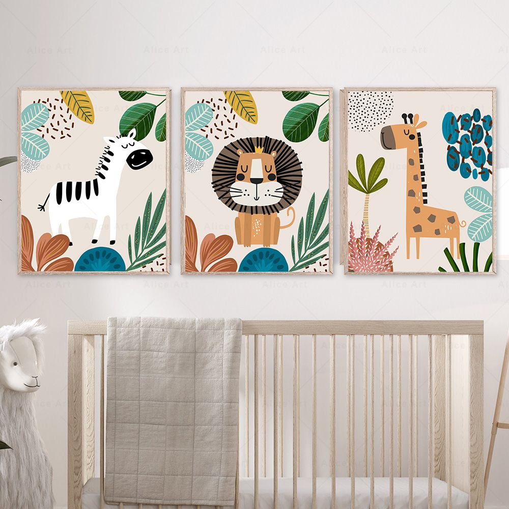 Boho Monyet Singa Jerapah Buru - Baby Nursery Elephant ulasan dan harga