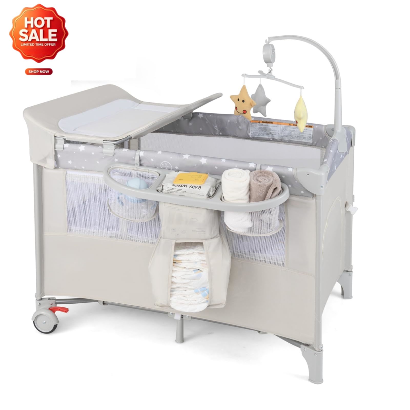 Tempat Tidur Bayi 5-in-1, Temp - Bassinet Bedside Sleeper ulasan dan harga