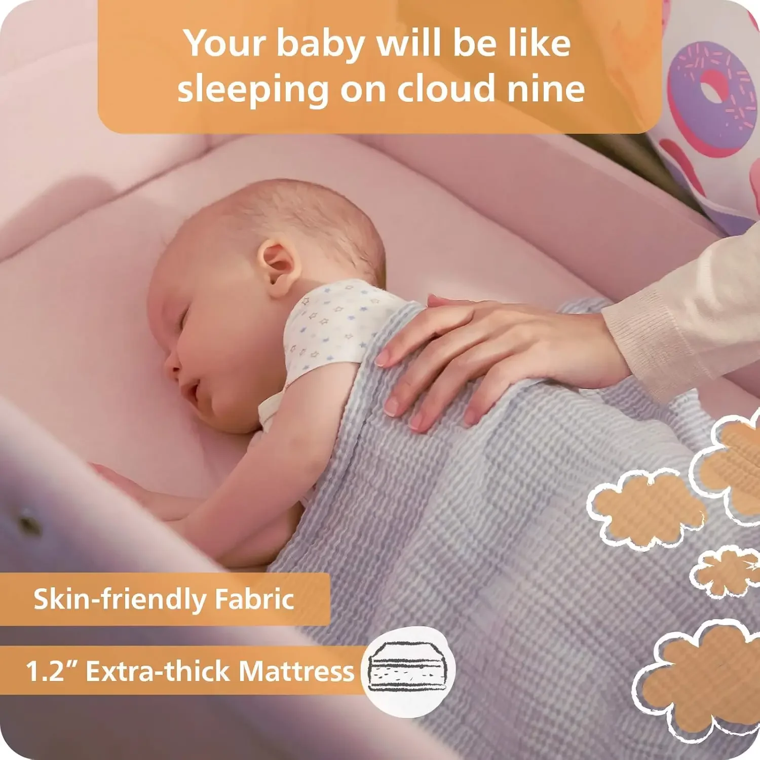 Tempat Tidur Bayi Portabel di  - Bassinet Bedside Sleeper ulasan dan harga