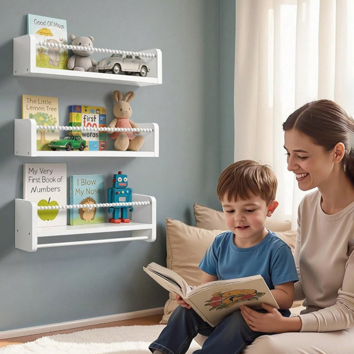 Rak Buku Anak, Rak Buku Kayu M - Baby Nursery Bookcase ulasan dan harga