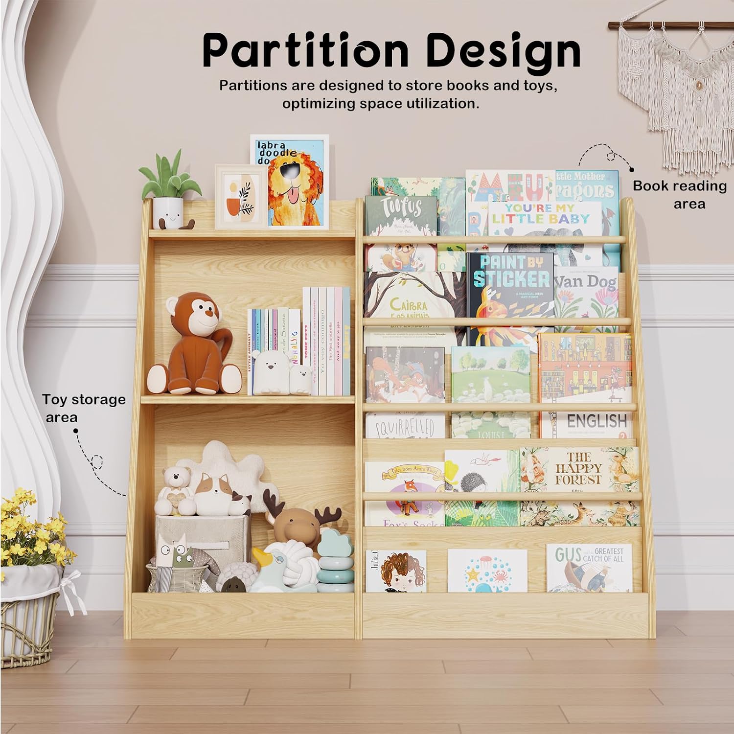 Rak Buku Anak Montessori, Rak  - Baby Nursery Bookcase ulasan dan harga