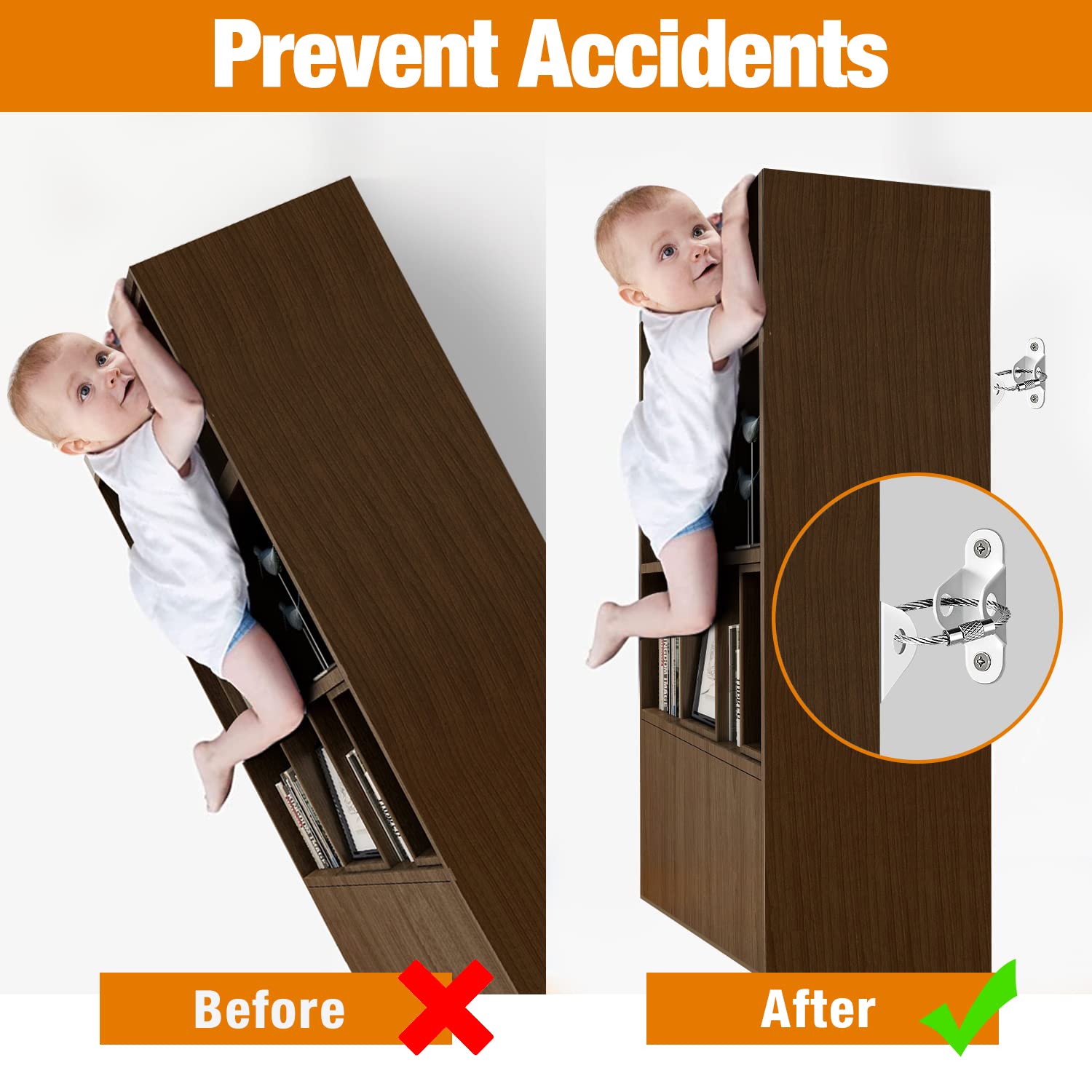 Pengikat Furnitur Anti-Terguli - Baby Nursery Bookcase ulasan dan harga