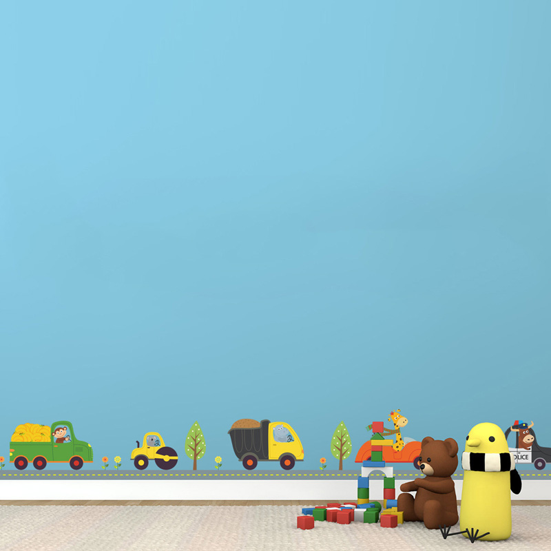 Stiker dinding Mobil binatang  - Baby Nursery Stickers ulasan dan harga
