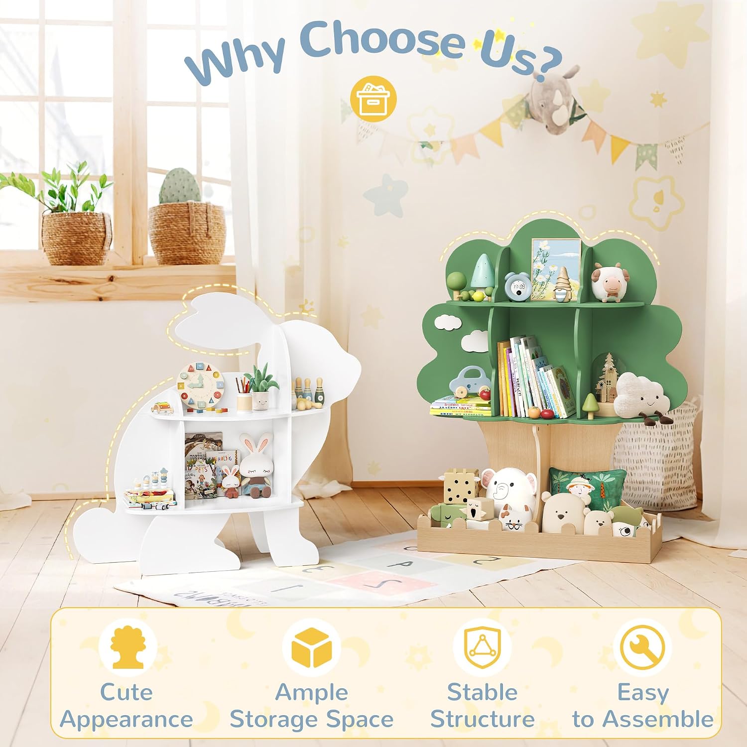 Rak Buku Kayu Montessori untuk - Baby Nursery Bookcase ulasan dan harga