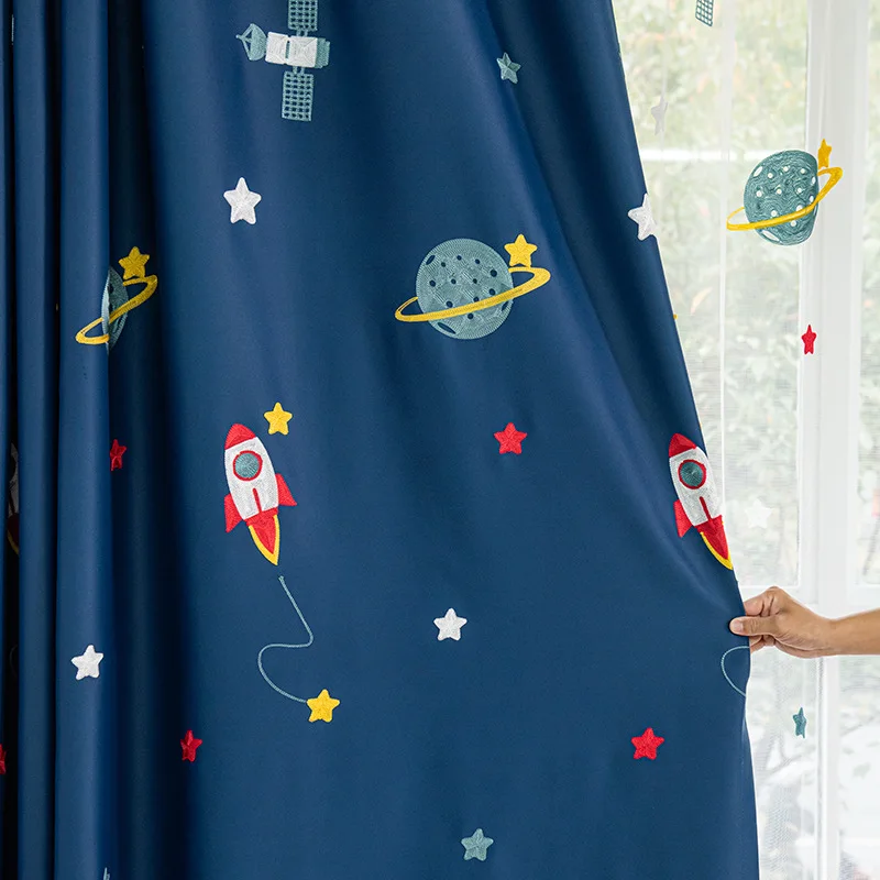 Tirai gelap ruang angkasa roke - Baby Nursery Blackout Curtains ulasan dan harga