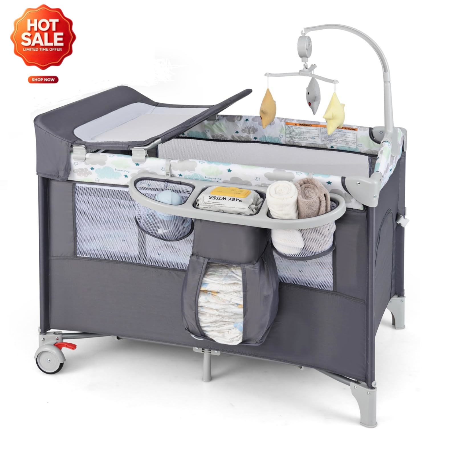 Tempat Tidur Bayi 5-in-1, Temp - Bassinet Bedside Sleeper ulasan dan harga