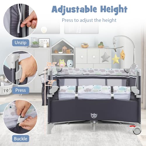 Tempat Tidur Bayi 5-in-1, Temp - Bassinet Bedside Sleeper ulasan dan harga