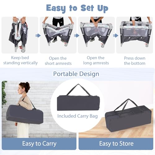 Tempat Tidur Bayi 5-in-1, Temp - Bassinet Bedside Sleeper ulasan dan harga