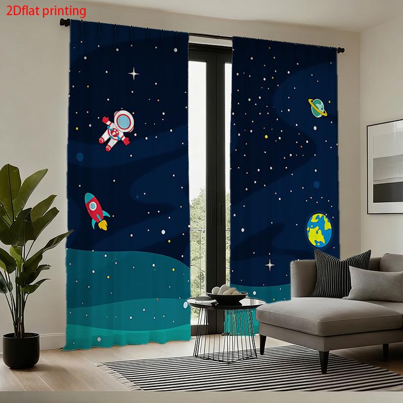 Tirai Astronot Luar Angkasa Ka - Baby Nursery Blackout Curtains ulasan dan harga