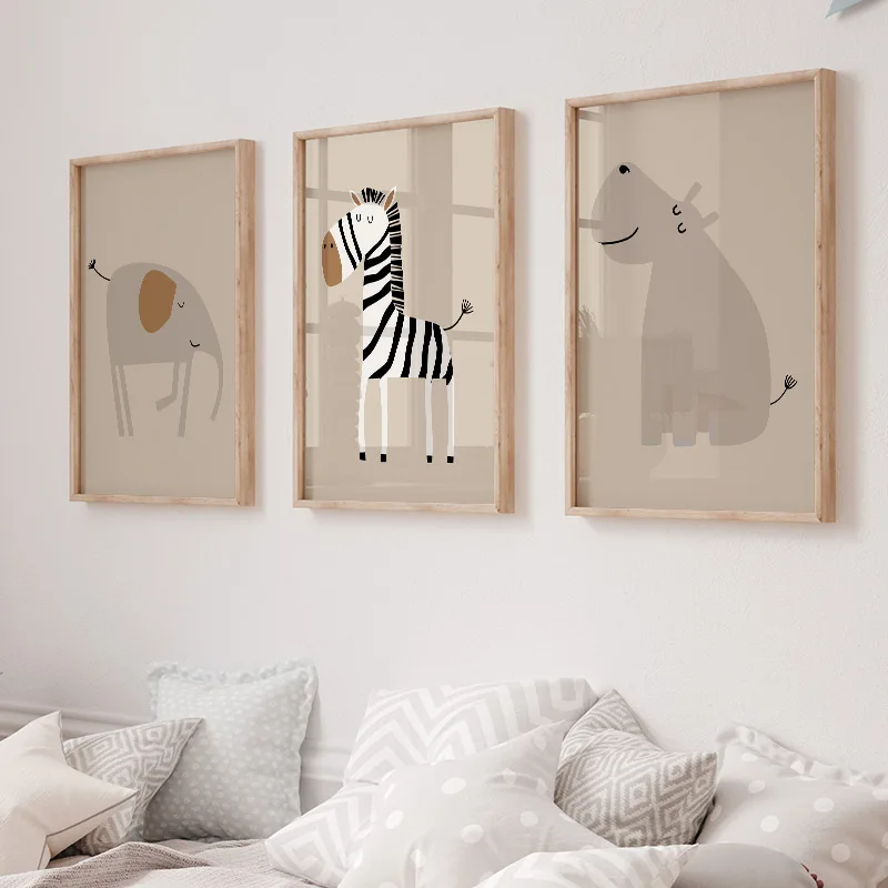 1 Buah Poster Lukisan Kanvas S - Baby Nursery Elephant ulasan dan harga