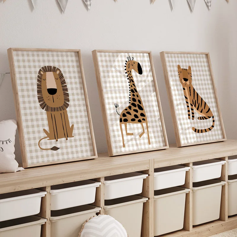 1 Buah Poster Lukisan Kanvas S - Baby Nursery Elephant ulasan dan harga
