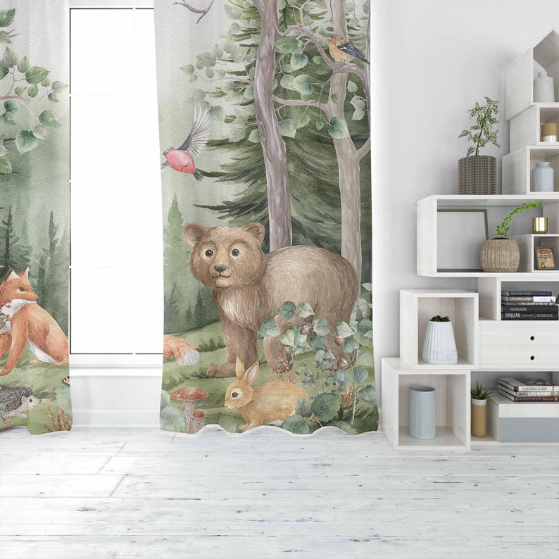 Gorden Hewan Hutan untuk Kamar - Baby Nursery Blackout Curtains ulasan dan harga
