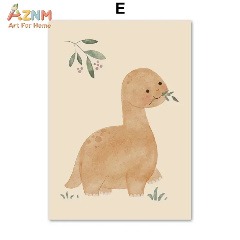 AZNM Lukisan Kanvas Dinosaurus - Baby Nursery Elephant ulasan dan harga