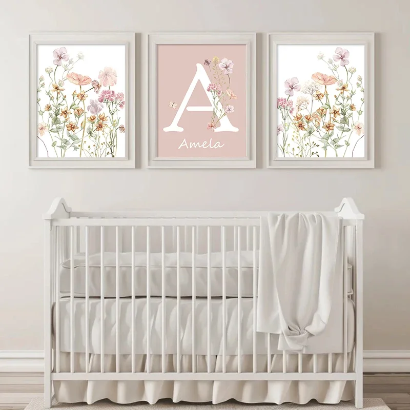Poster Kustom Nama Anak Peremp - Baby Nursery Name Wall Art ulasan dan harga