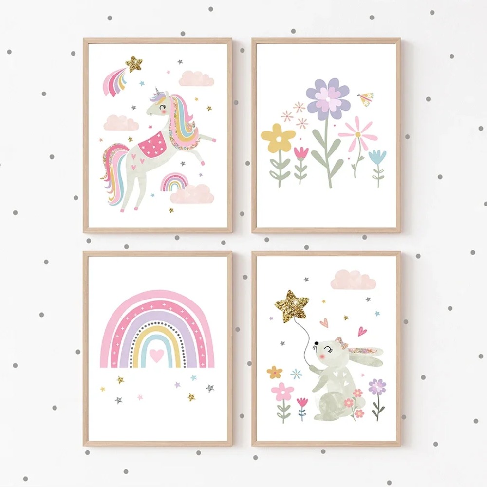 Poster Lukisan Kanvas Seni Din - Baby Nursery Name Wall Art ulasan dan harga