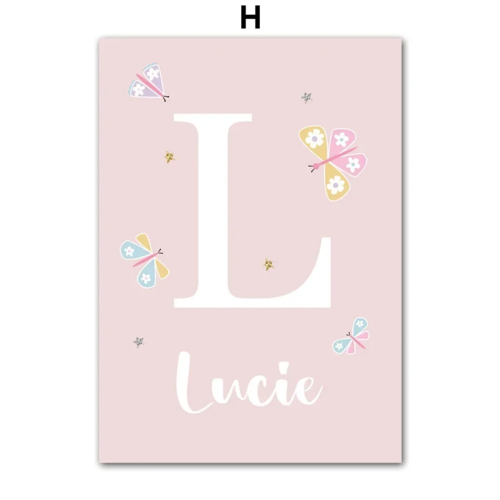 Poster Lukisan Kanvas Seni Din - Baby Nursery Name Wall Art ulasan dan harga